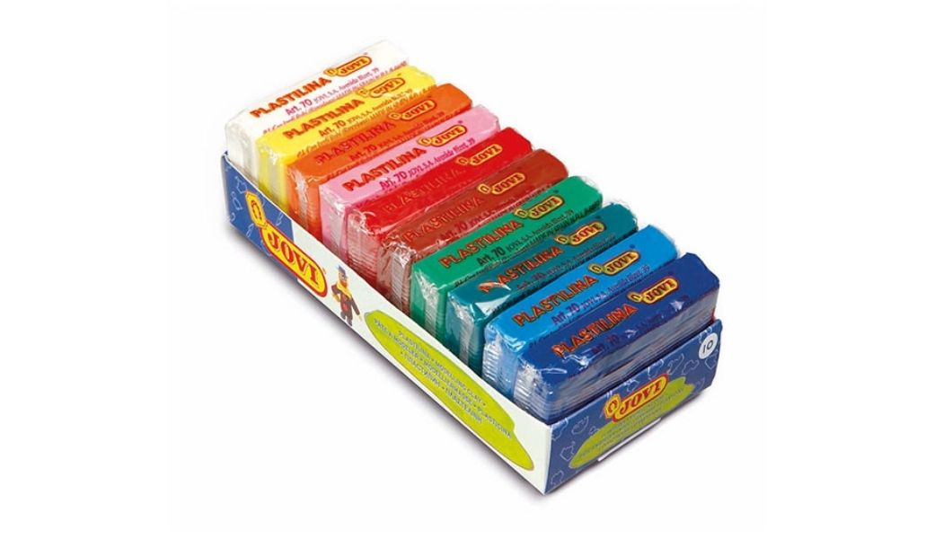 Plastelina w kostkach JOVI – 10 x 50g – 10 kolorów