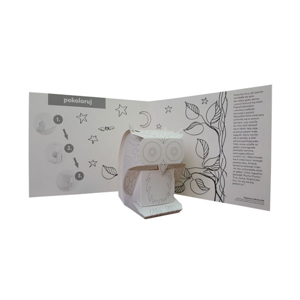 Kolorowanka 3D – Sowa + Plansza + Bajka Dydaktyczna