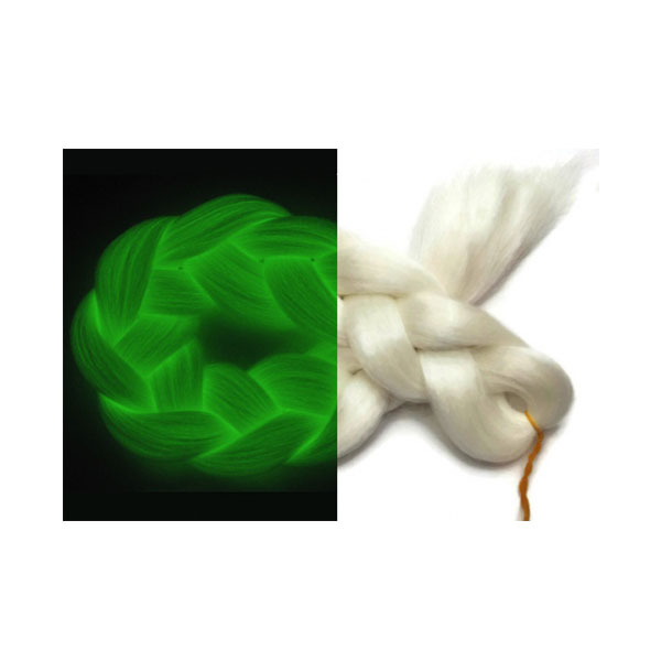Kolorowe Warkoczyki Świecące w Ciemnościach – BIAŁE