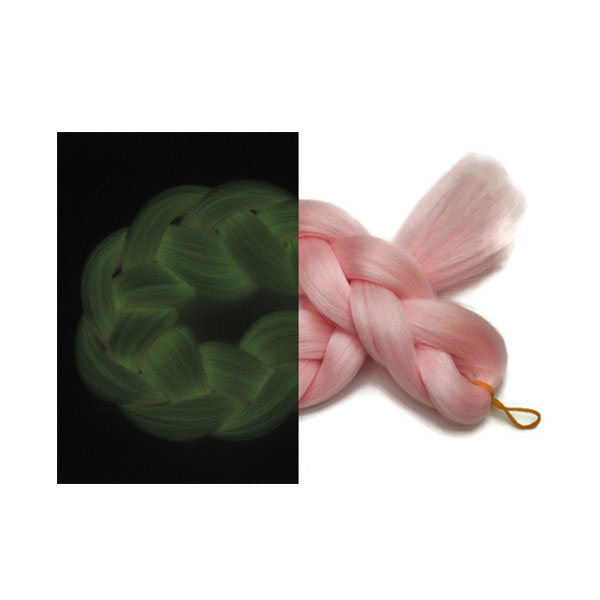 Kolorowe Warkoczyki Świecące w Ciemnościach – Różowe