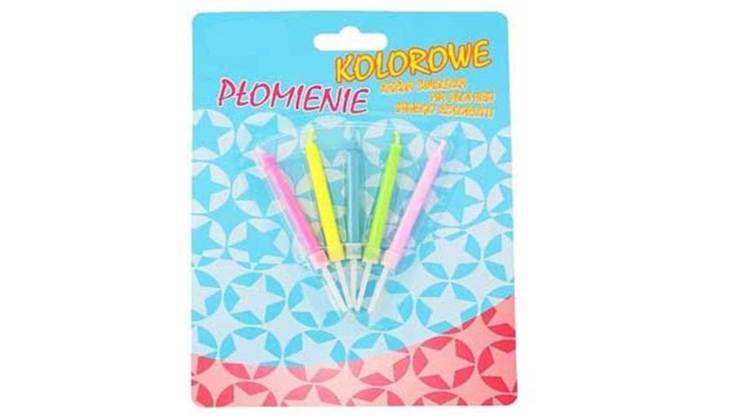 Magiczne świeczki tortowe „Kolorowe Płomienie”