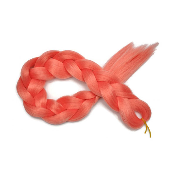 Kolorowe Warkoczyki – Łososiowy – Włókna Kanekalon