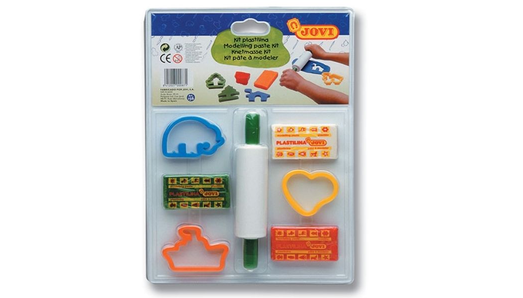 Zestaw kreatywny – Plastelina + Foremki + Wałek