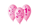 Balony Urodzinowe na Roczek dla Dziewczynki – z Nadrukiem