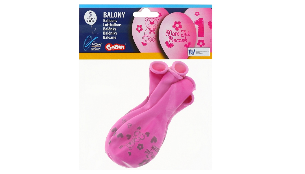 Balony Urodzinowe na Roczek dla Dziewczynki – z Nadrukiem