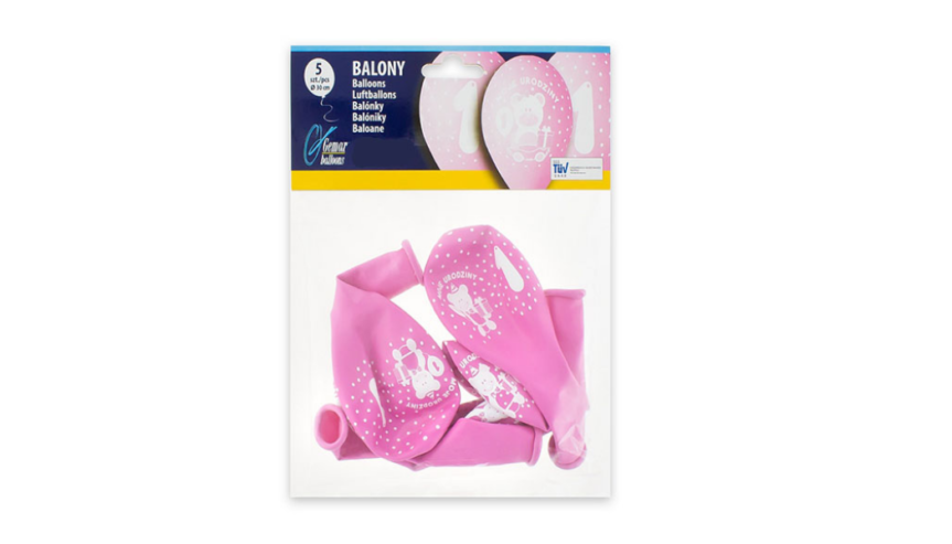 Balony Urodzinowe dla Dziewczynki – Balony na Roczek – Miś